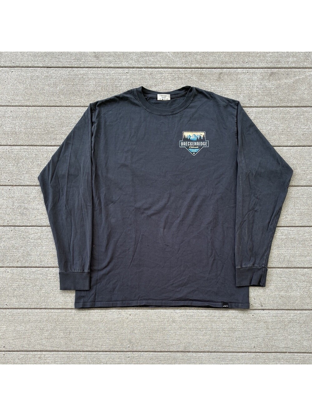 Techstyles Breckenridge Colorado Long Sleeve Graphic Shirt Men’s Large Mountain